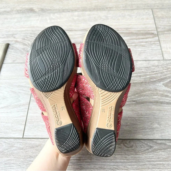 Romika  Red Metallic Wedge Sandals - Picture 12 of 15